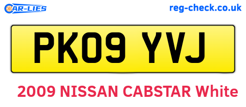 PK09YVJ are the vehicle registration plates.