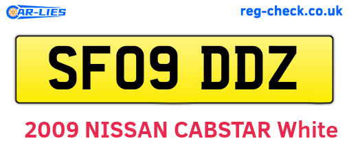 SF09DDZ are the vehicle registration plates.