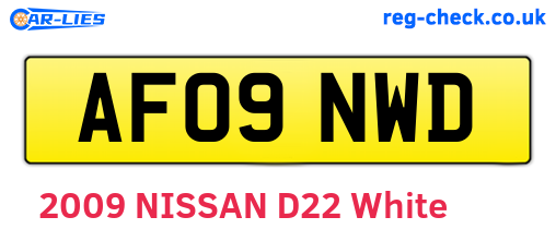 AF09NWD are the vehicle registration plates.