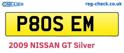 P80SEM are the vehicle registration plates.