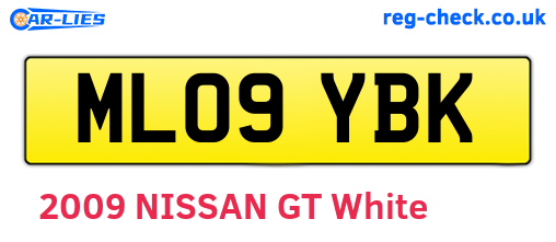 ML09YBK are the vehicle registration plates.
