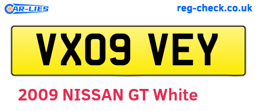 VX09VEY are the vehicle registration plates.