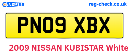 PN09XBX are the vehicle registration plates.