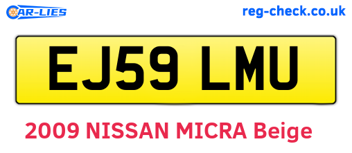 EJ59LMU are the vehicle registration plates.