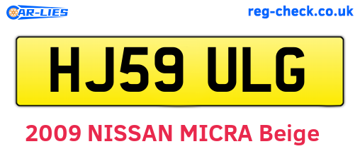 HJ59ULG are the vehicle registration plates.