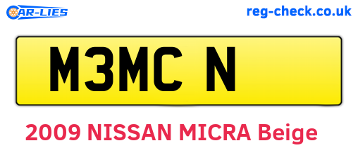 M3MCN are the vehicle registration plates.