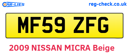 MF59ZFG are the vehicle registration plates.
