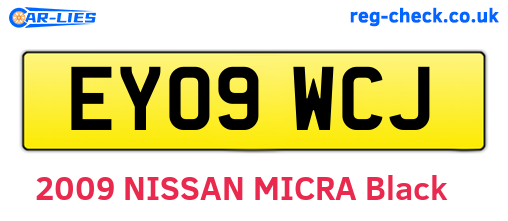 EY09WCJ are the vehicle registration plates.
