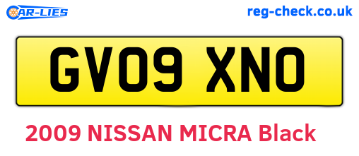 GV09XNO are the vehicle registration plates.