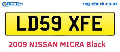 LD59XFE are the vehicle registration plates.