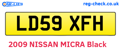 LD59XFH are the vehicle registration plates.