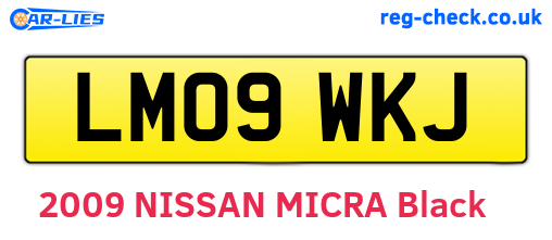 LM09WKJ are the vehicle registration plates.