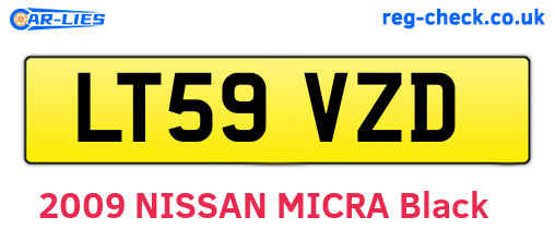 LT59VZD are the vehicle registration plates.