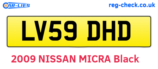 LV59DHD are the vehicle registration plates.