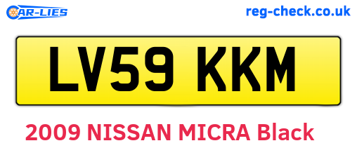 LV59KKM are the vehicle registration plates.