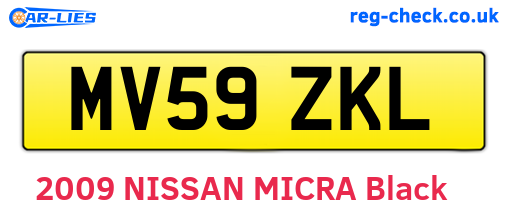 MV59ZKL are the vehicle registration plates.