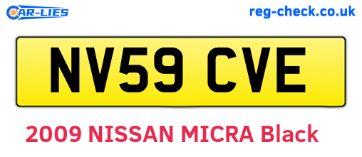 NV59CVE are the vehicle registration plates.