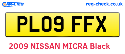 PL09FFX are the vehicle registration plates.