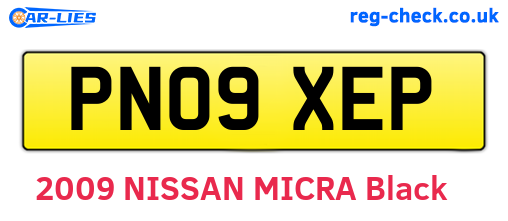 PN09XEP are the vehicle registration plates.