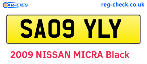 SA09YLY are the vehicle registration plates.