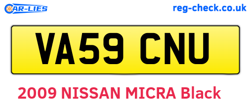 VA59CNU are the vehicle registration plates.