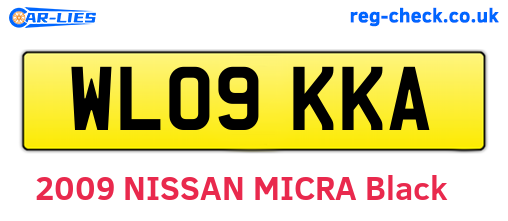 WL09KKA are the vehicle registration plates.