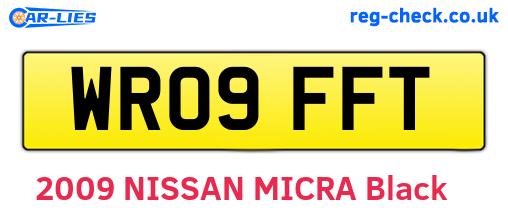WR09FFT are the vehicle registration plates.
