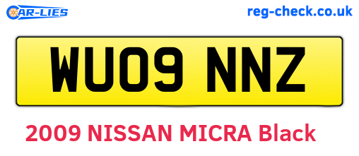 WU09NNZ are the vehicle registration plates.