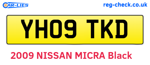 YH09TKD are the vehicle registration plates.