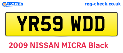 YR59WDD are the vehicle registration plates.