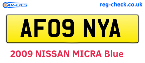 AF09NYA are the vehicle registration plates.