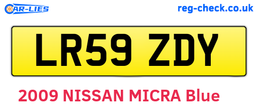 LR59ZDY are the vehicle registration plates.