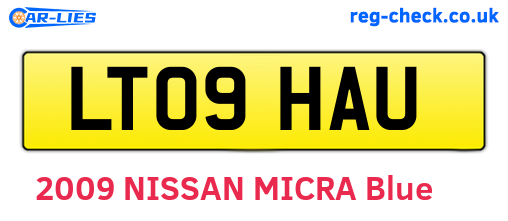 LT09HAU are the vehicle registration plates.