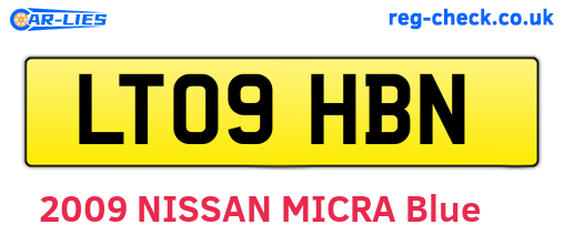 LT09HBN are the vehicle registration plates.