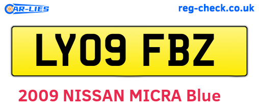 LY09FBZ are the vehicle registration plates.