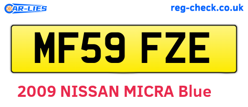 MF59FZE are the vehicle registration plates.