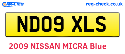 ND09XLS are the vehicle registration plates.