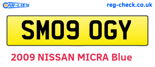 SM09OGY are the vehicle registration plates.