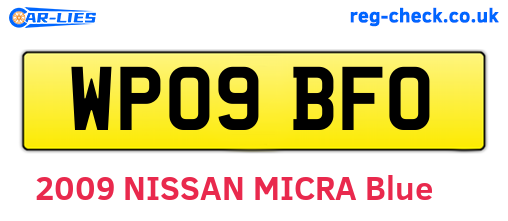 WP09BFO are the vehicle registration plates.