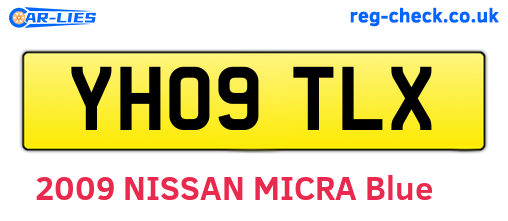 YH09TLX are the vehicle registration plates.