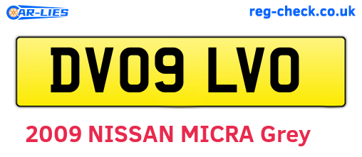 DV09LVO are the vehicle registration plates.