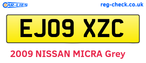 EJ09XZC are the vehicle registration plates.