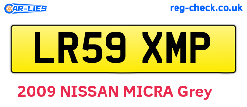 LR59XMP are the vehicle registration plates.