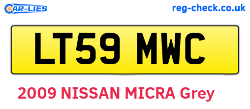 LT59MWC are the vehicle registration plates.