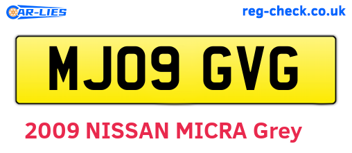 MJ09GVG are the vehicle registration plates.