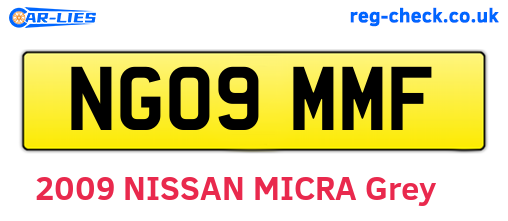 NG09MMF are the vehicle registration plates.