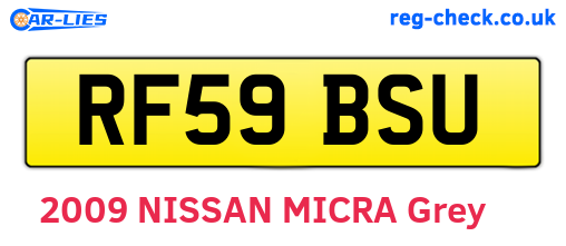 RF59BSU are the vehicle registration plates.