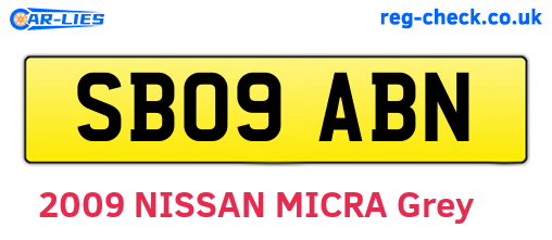 SB09ABN are the vehicle registration plates.