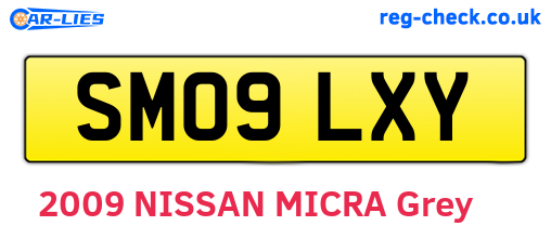 SM09LXY are the vehicle registration plates.