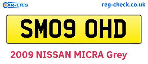 SM09OHD are the vehicle registration plates.